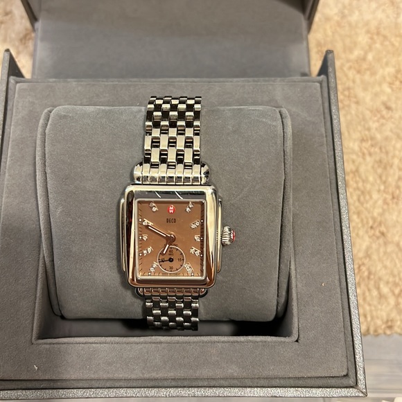 Michele watch deco 16 diamond dial womens watch - Picture 6 of 7